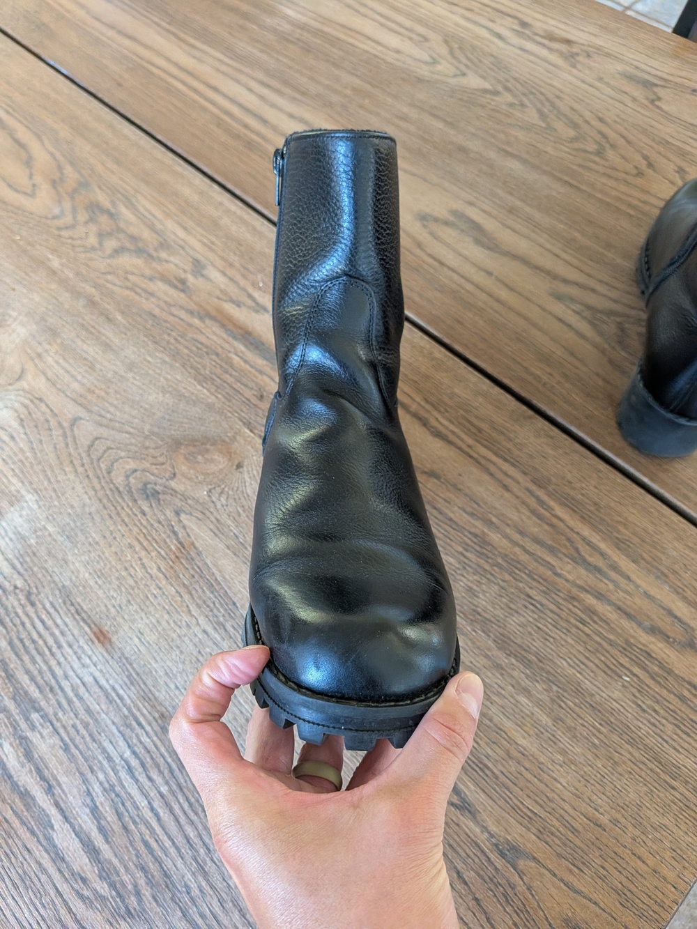 Santana Canada Women's Black Healed  Boots Size 41 Zip Closure - Picture 14 of 15
